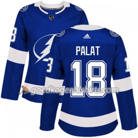 Tampa Bay Lightning Ondrej Palat 18 Adidas 2017-2018 Blauw Authentic Shirt - Dames